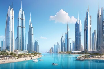 Fototapeta premium Dubai city view