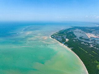 Scenery of offshore shoals in Wenchang, Hainan, China