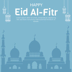  Eid Mubarak social media banner template design.