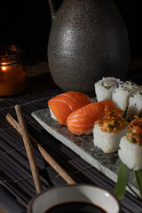nigiri mesa con velas