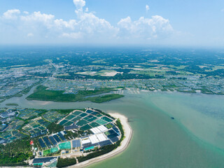 Scenery of offshore shoals in Wenchang, Hainan, China