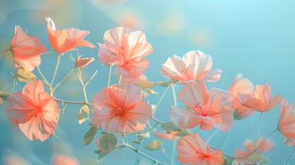 Florals and botanicals, leaves, nature soft colors freshness pastel tones elements plants, elegant beautiful cute blossoms spring time.