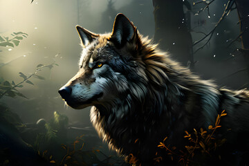 wolf in the night Generative Ai