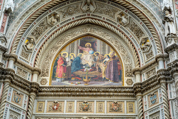 Fototapeta premium View of Florence Cathedral (Duomo di Firenze), Cathedral of St. Mary of the Flower. Italy