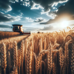 Wheat, harvesting.