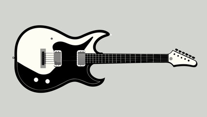 Striking Minimalist Black and White Guitar A Timeless Instrument Choice