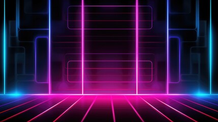 Naklejka premium music neon background