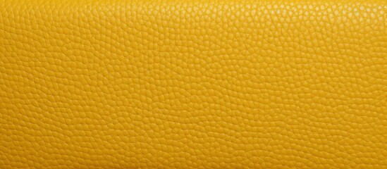Detailed view showcasing the intricate patterns and texture of vibrant yellow leather material