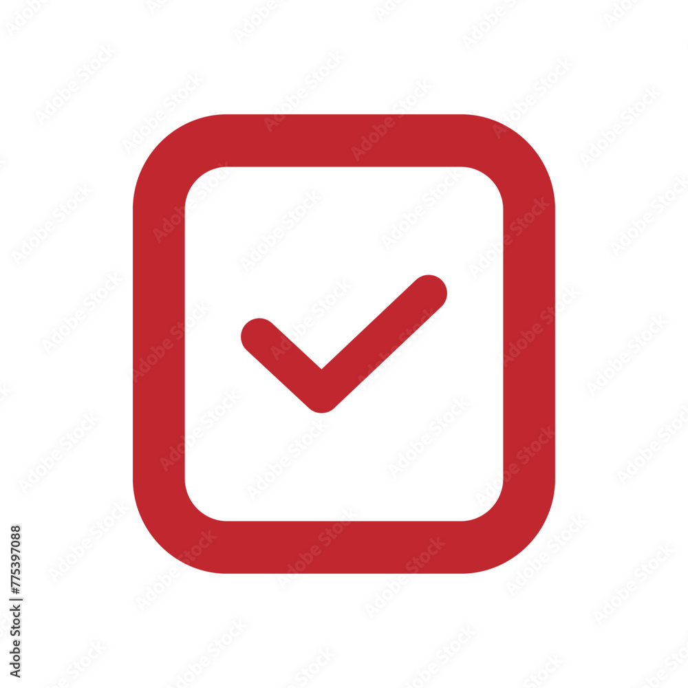 Poster check mark sign icon. checkbox button. flat design style eps 10. symbol banner design, resource grap