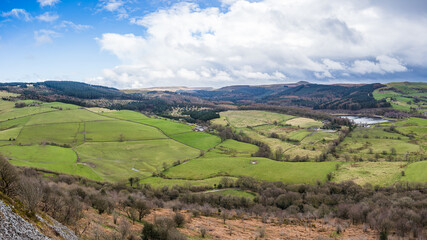Fototapeta na wymiar Ridgegate Reservoir and Macclesfield Forest panorama