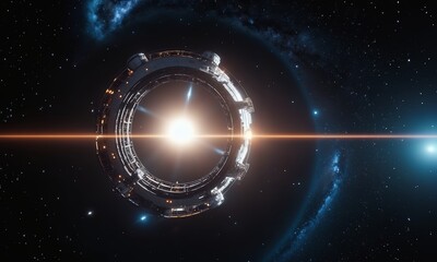 Space tunnel through hyperspace.