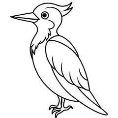 woodpecker silhouette vector illustration