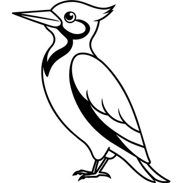 recommend clip art: woodpecker silhouette vector illustration
