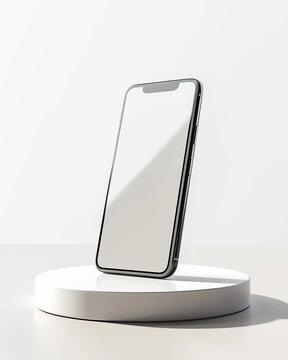 Smartphone mockup white isolated background