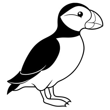 recommend clip art: puffin silhouette vector illustration