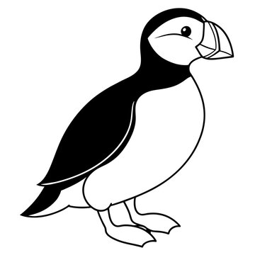 recommend clip art: puffin silhouette vector illustration