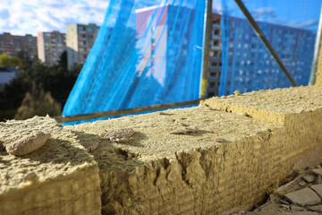 Thermal insulation of a building as part of the revitalization of a panel house - obrazy, fototapety, plakaty