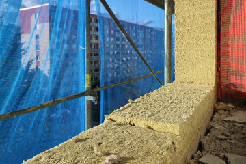 Thermal insulation of a building as part of the revitalization of a panel house - obrazy, fototapety, plakaty