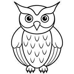 line art of a owl