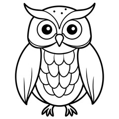 line art of a owl