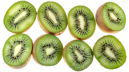Fototapeta premium Kiwi path isolated on white top view