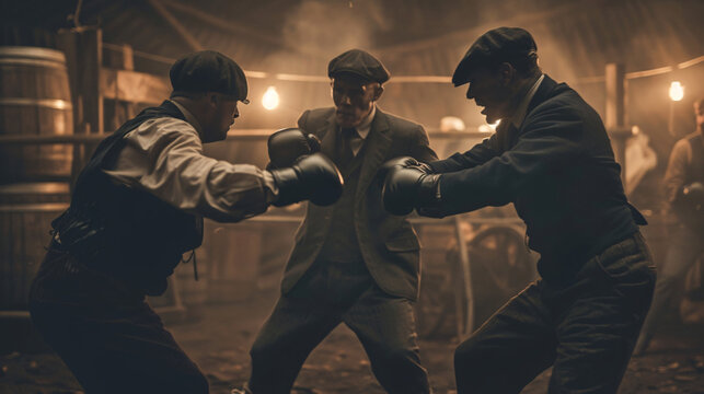 Peaky Blinders Style Vintage Boxing Match