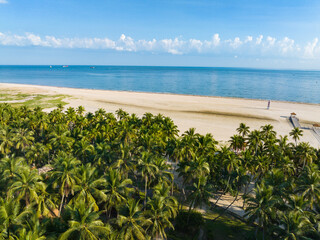 Beautiful view of Gaolong Bay beach in Wenchang, Hainan, China