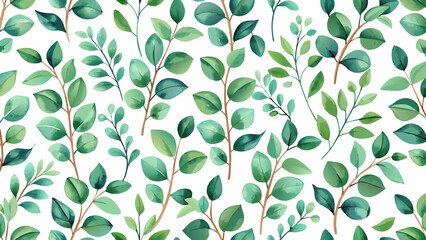 Watercolor Green Floral Seamless Pattern: Refresh Your Design Palette