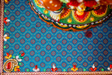 Textile detail at Indian ceremony