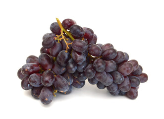 Bunch of red grapes Isolated on white background.