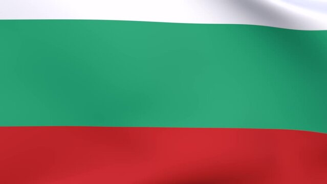 Waving flag of Bulgaria Animation 3D render Method