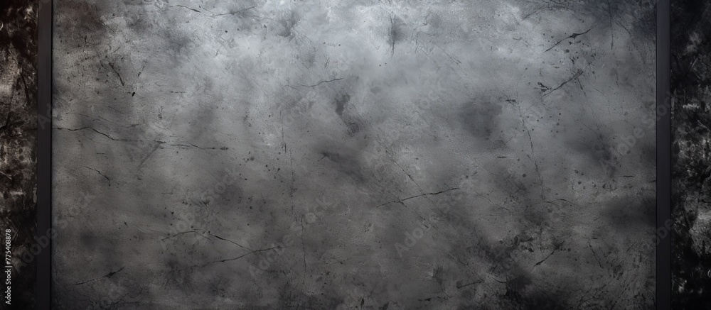 Poster close-up view of a window covered with a layer of frost on the glass, creating a blurry and opaque s