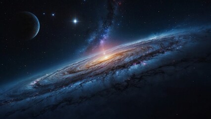 Planets, stars, and galaxies in outer space show space exploration's beauty.