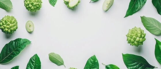  Green broccoli on white table top - obrazy, fototapety, plakaty