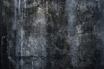 Fototapeta premium texture of dark dirty chipped concrete, generative AI