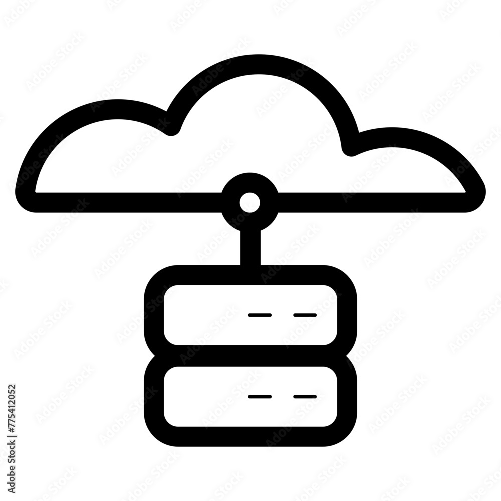 Poster cloud storage icon