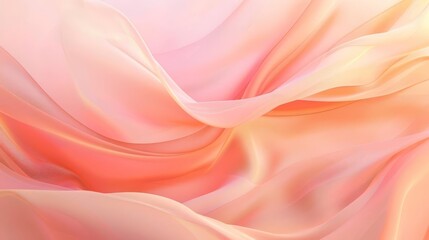 Abstract futuristic texture combining pastel peach and rose pink colors isolated on white background, modern gradient design