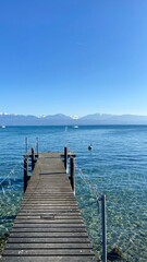 Fototapeta premium wooden pier on the sea