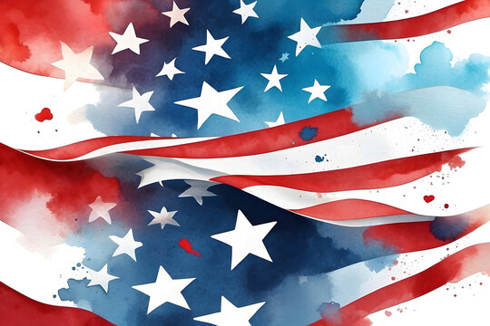 Celebrate USA Memorial Day with our stunning watercolour background design.