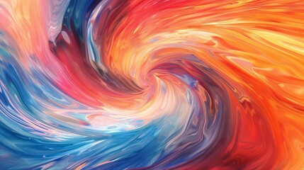abstract swirling colors depicting a vibrant, energetic morning, digital art