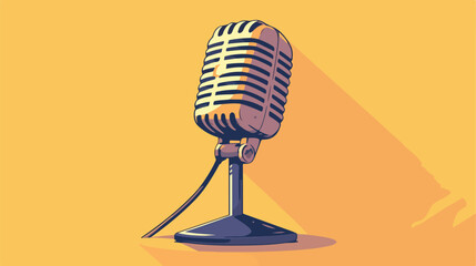 Boom microphone icon 2d flat cartoon vactor illustr