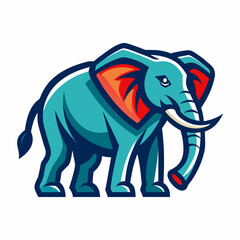 Fototapeta premium elephant, animal, cartoon, illustration, vector,