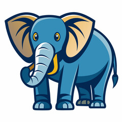 elephant, animal, cartoon, illustration, vector,