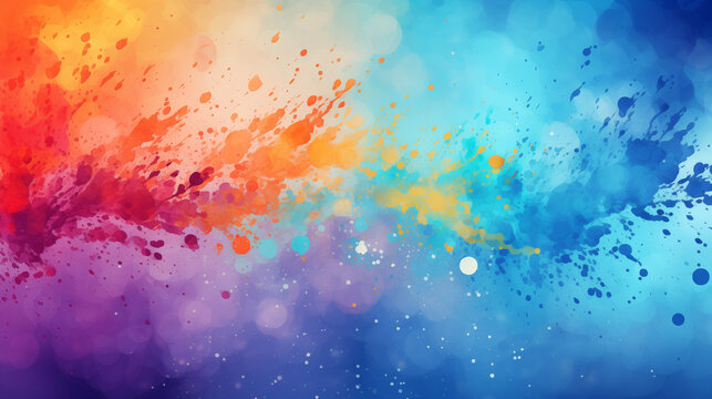 Abstract Paint Splash Background in Cool Tones