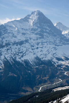 Wetterhorn and Mattenberg in spring
