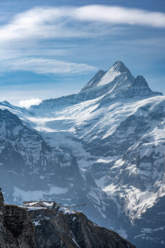 Wetterhorn and Mattenberg in spring