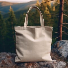 cotton tote bag mock up shopping bag, ai