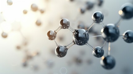 3D biochemical molecular structure - obrazy, fototapety, plakaty