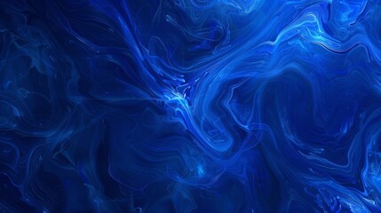 Dynamic blue abstract fluid art pattern with marbled texture and vivid shades of blue creating an artistic background.