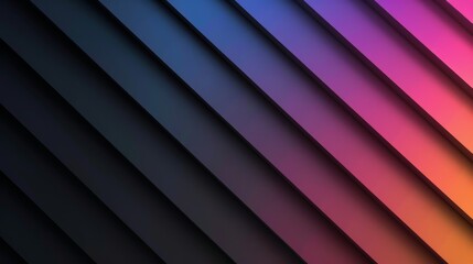 Obraz premium Vibrant diagonal lines with color gradient transition. Pink to purple spectrum with a modern abstract concept. Design for cover, banner, poster.